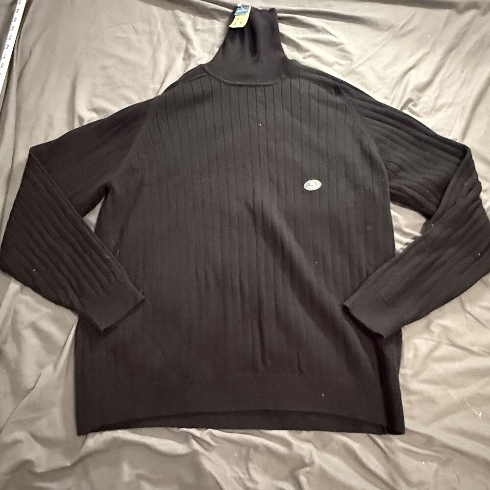 Eddie‎ Bauer Shirt Womens XL Black Turtleneck Long Sleeve Ribbed Knit Casual